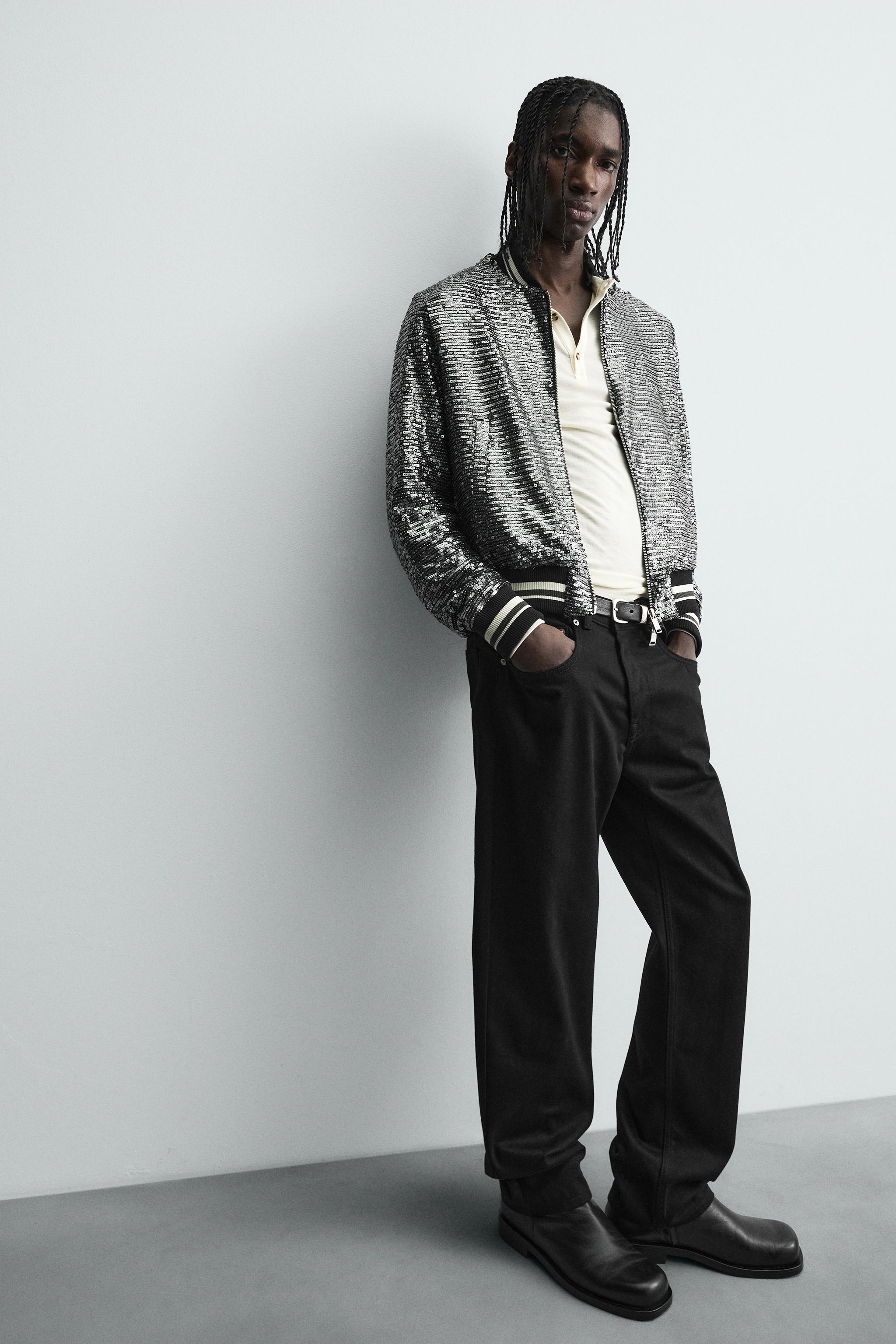 SEQUIN BOMBER JACKET